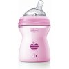 Chicco Natural Feeling detská dojčenská fľaša ružová 250ml, od 2m+