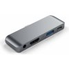 Replikátor portov Satechi Aluminium Type-C Mobile Pro Hub (HDMI 4k, 1x Jack 3mm, 1x USB-A, 1x USB-C) - Space Grey (ST-TCMPHM)