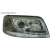 Predné svetlá (lampy) chróm + DRL denné svietenie VW T5 -- od roku výroby 2003-