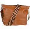 NovaKabelka.sk Prisca Camel s prídavným popruhom VI kožená talianska crossbody kabelka camel