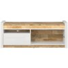 BRW Tv stolík ALAMEDA RTV1S biely lesk/dub westminster drevo 147 cm x 55 cm x 46 cm