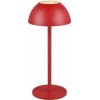 TRIO Reality R54106110 RICARDO vonkajšia dotyková stolná lampa SMD LED V300mm 1,7W/240lm 3000K IP54 červená, nabíjateľná batéria, USB-C port