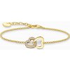 Thomas Sabo A2163-414-14-L19V Gold-plated náramek se srdci