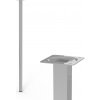 Walteco Nábytková noha hranatá 25x25x700mm, sivá , 50206