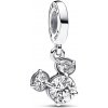 Pandora Pôvabný strieborný prívesok Mickey a Minnie Mouse Disney 793031C01