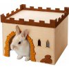 JK ANIMALS Hrad č. 4, drevený domček pre králiky 29×24×22 cm