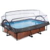 Bazén EXIT Drevo 300x200x65cm s prekrytím a kazetovou filtráciou