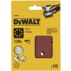 Dewalt DT3023 papier brúsny 115x115mm p120 dierovaný suchý zips 10ks