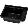 Jednokomorový drez z polypropylénu, čierny