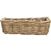 Košík na sadenie Leah Pure prírodné vlákno 48 x 15 x 15 cm sivohnedý vrátane fólie na sadenie