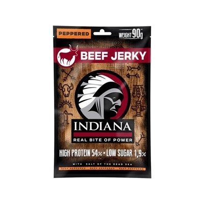 Indiana Jerky sušené hovädzie mäso Peppered 90g