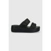 Šľapky Crocs Brooklyn Low Wedge Sandal dámske, čierna farba, na platforme, 208728