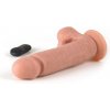 Virgite R5 Vibrating Realistic with balls, telové silikónové dildo s prísavkou na diaľkové ovládanie 23,2 x 5 cm