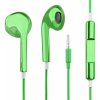 AppleKing slúchadlá s mikrofónom a ovládaním hlasitosti s konektorom 3,5 mm jack pre zariadenia Apple – pokovené – zelená - možnosť vrátiť tovar ZADARMO do 30tich dní
