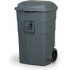 Plastový odpadkový kôš na kolieskach, 120 l, sivý