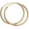 Strieborné náušnice - kruhy (3cm), pozlátené H246