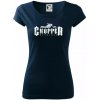 Chopper nápis - Dámske tričko Pure - 2XL ( Tmavomodrá (veľmi tmavá - skoro čierna) )