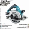 Makita DHS782Z 2x 18V aku kotúčová píla, Ø kotúča 190mm, max. hĺbka rezu 62.5mm, bezuhlíkový motor + brzda, XPT-ochrana, auto. regul. otáčok, jemný nábeh, možnosť naklonenia / naklopenia, LED - svetlo