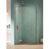 New Trendy Eventa Copper Shine sprchovací kút 90x80 cm štvorcová medená lesklé/priehľadné sklo EXK-6377