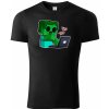 Minecraft Dětské tričko Tap Tap - černé Velikost trička: 122 (4-6 let)