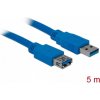 Delock USB kábel USB 3.2 Gen1 (USB 3.0 / USB 3.1 Gen1) USB-A zástrčka, USB-A zásuvka 5.00 m modrá pozlátené kontakty 82541; 82541