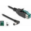 Delock - Kabel PoweredUSB - USB PlusPower (12 V) (M) do DC jack 5,5 x 2,5 mm (M) úhlový - 12 V - 1 m - černá