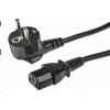 Kábel sieťový / napájací 230V, 1,8m, C13 - Schuko CEE 7/7, High quality PC-EU-1.8