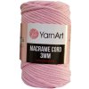 Špagát Macrame Cord 3 MM Svetlo ružová 762