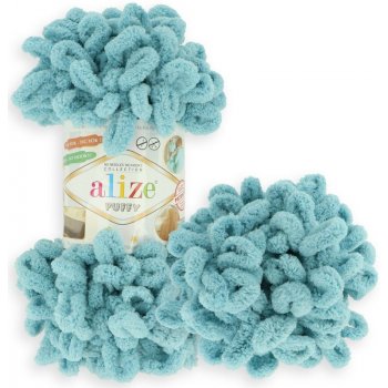 Alize Puffy 414 bledá jeansovo modrá