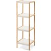 Noela Bambusový regál s policami STEPPA biela