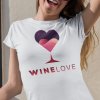 Tričko s potlačou WINE LOVE Pánsky Biela L