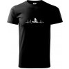 EKG fyzioterapia - Klasické pánske tričko vyššej gramáže - 2XL ( Čierna )