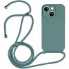 AppleKing silikónové so šnúrkou iPhone 15 Plus - mentolové
