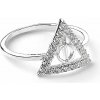Carat Shop Strieborný prsteň Harry Potter - Dary smrti s kryštálmi Velikost: L