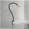 | Orion - Flexibilná stolová lampa s klipom DOTTY 1xGU10/10W/230V mosadz/čierna | LA 4-1231/1 schwarz/MS