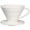 TIAMO V-01 keramický dripper BIELY + filtre a odmerka (elegantné biele prevedenie v kvalitnej keramike)