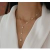 For Silver Náhrdelník s prírodnými sladkovodnými perlami Elena - Striebro 925
