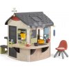 Domček s posedením pri pracovnom pulte Mud Cooking House Life Smoby s funkčnou nádržou na vodu rozšíriteľný s UV filtrom od 24 mes
