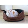 Tommi Oválny pelech pre mačky - DUO hnedý čokoládový 47 x 40 x 14 cm, Tommi