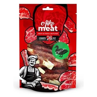 COBBYS PET AIKO Meat tyčinka z byvolej kože s kačacím mäsom 200g