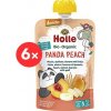 Holle Bio Panda Peach 100% pyré broskyňa marhuľa banán a špalda 6 x 100 g