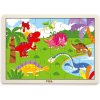 Viga dřevěné puzzle 16 dílků dinosauři