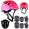 Detská cyklistická prilba s nastavením + Sada chráničov na skateboard, veľkosť XS