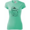 Futbalová lopta kopačka jedným ťahom - Dámske Fantasy športové (dresovina) - 2XL ( Mätová )