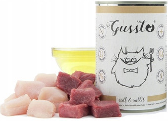 GUSSTO Cat Fresh Calf & Rabbit pre mačky jahňacie mäso a králik 400 g