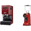 Gaggia New Classic E24 BC, red + Eureka Helios 65, ferrari red