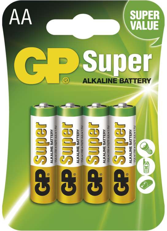 GP Super Alkaline AA 4ks 1013214000 od 1,92 € - Heureka.sk