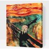 Vymalujsisam.sk Maľovanie podľa čísiel - Edvard Munch - Výkrik Veľkosť: 40x50cm, Rám: Na plastovej doske