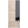 Meblar Skriňa do detskej izby DELTA DL3 dub/antracyt MDF 80 cm x 190 cm x 50 cm