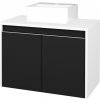 Dreja Skrinka pod umývadlo VISIT SZD2 70 (umývadlo Gladi) - N01 Biela lesk / Úchytka T34 - nerez / L03 Antracit vysoký lesk